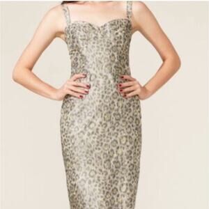 Z Spoke Zac Posen New York Leopard Cocktail Dress Size: 6 Brand New with Tags